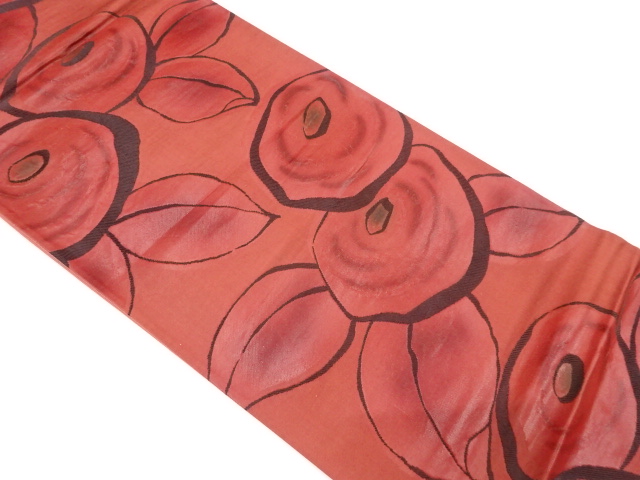 抽象花模様織り出し袋帯